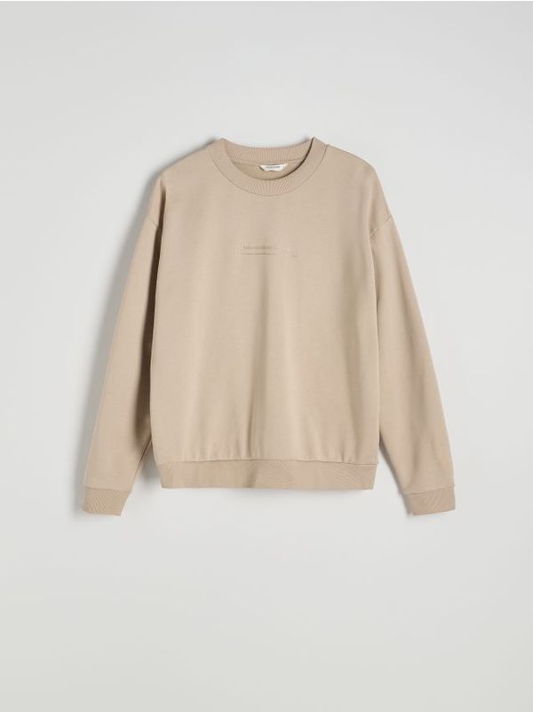 Reserved Reserved - Pamučna bluza s uzorkom - bež