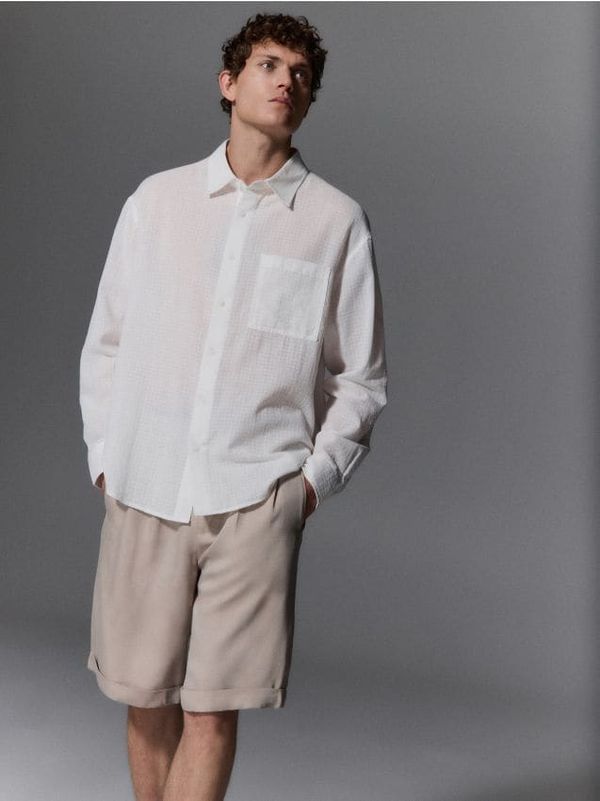 Reserved Reserved - Pamučna comfort fit košulja - bijela