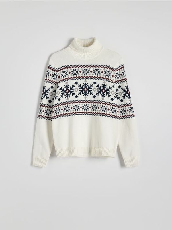 Reserved Reserved - Pamučna dolčevita - krem