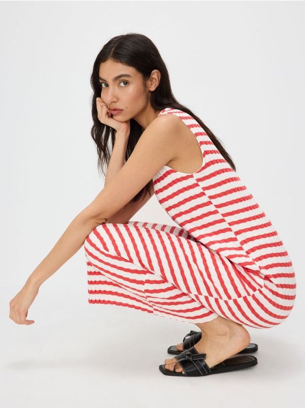 Reserved Reserved - Pamučna haljina - crvena