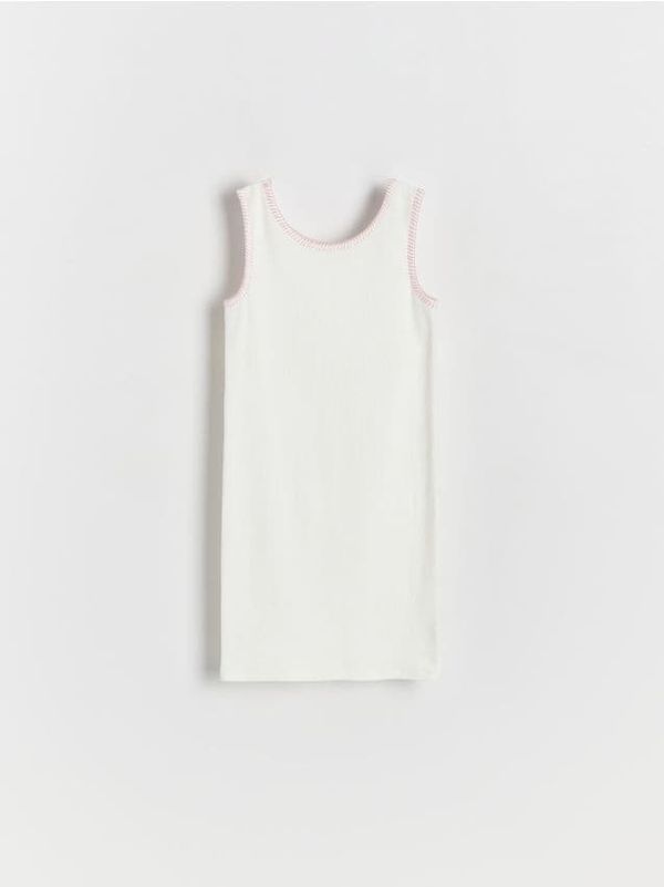 Reserved Reserved - Pamučna haljina - krem