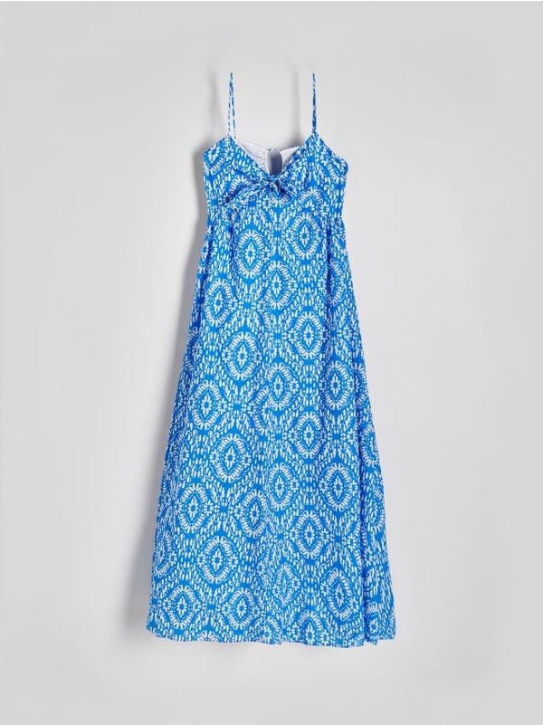 Reserved Reserved - Pamučna haljina - plava