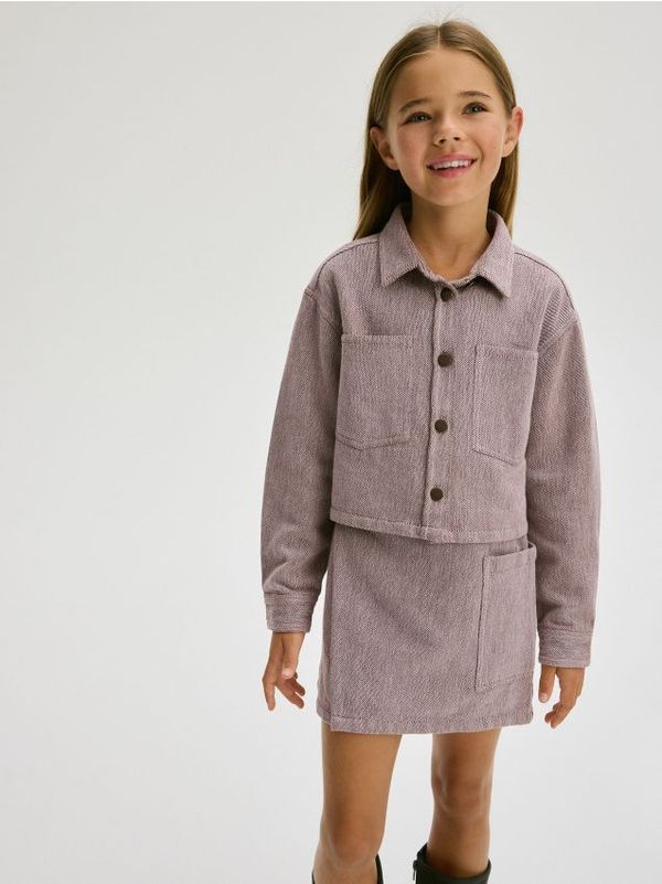 Reserved Reserved - Pamučna košulja - boja lavande