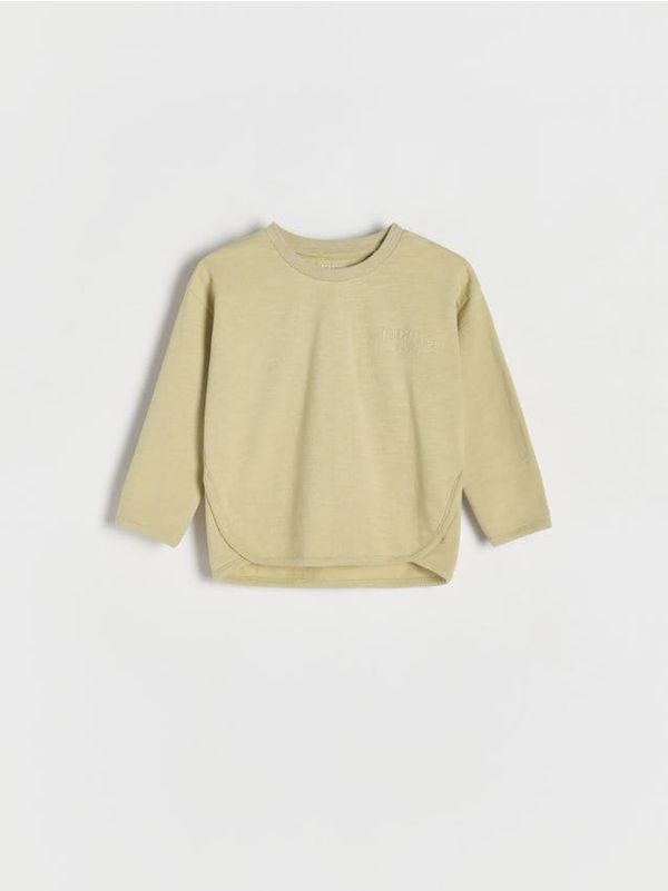 Reserved Reserved - Pamučna majica dugih rukava - svjetlozeleno