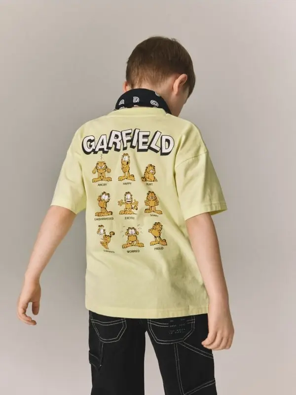 Reserved Reserved - Pamučna majica Garfield - svjetložuto