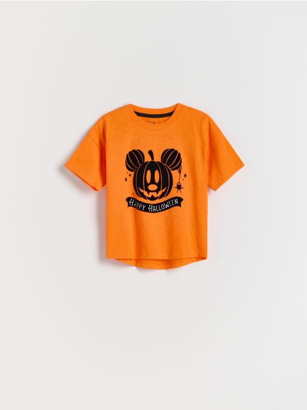 Reserved Reserved - Pamučna majica kratkih rukava Mickey Mouse - narančasta