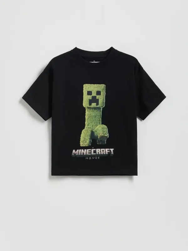 Reserved Reserved - Pamučna majica kratkih rukava Minecraft - crno