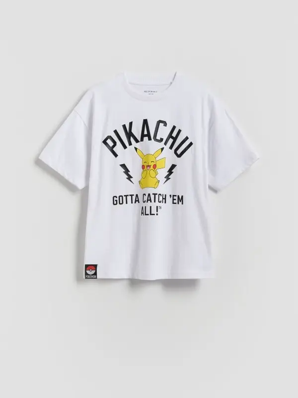 Reserved Reserved - Pamučna majica kratkih rukava Pokemon - bijela