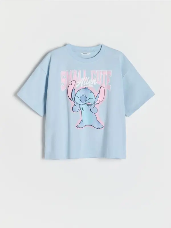 Reserved Reserved - Pamučna majica Lilo i Stitch - bljedoplavo