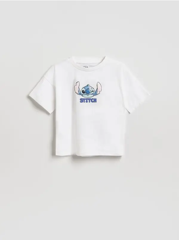 Reserved Reserved - Pamučna majica Lilo i Stitch - krem