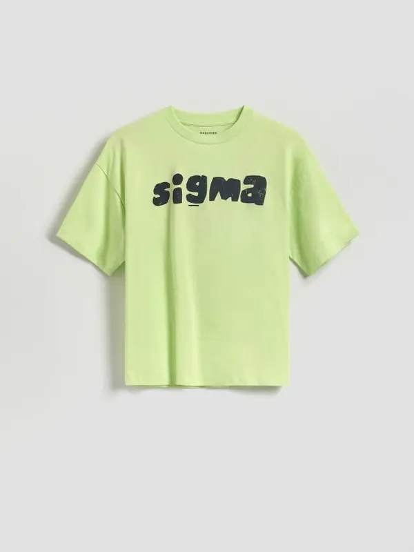 Reserved Reserved - Pamučna majica s printom - svjetložuto