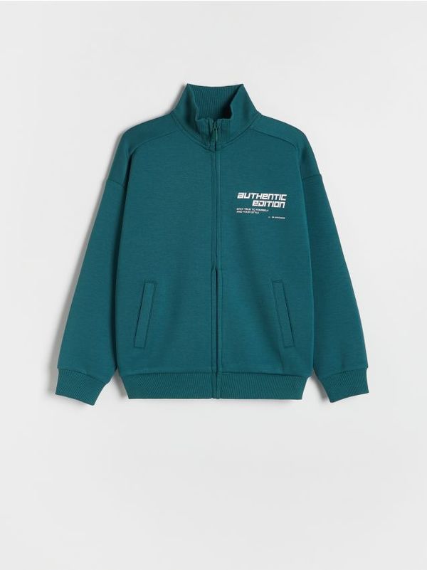 Reserved Reserved - Pamučna majica - tamnotirkizno