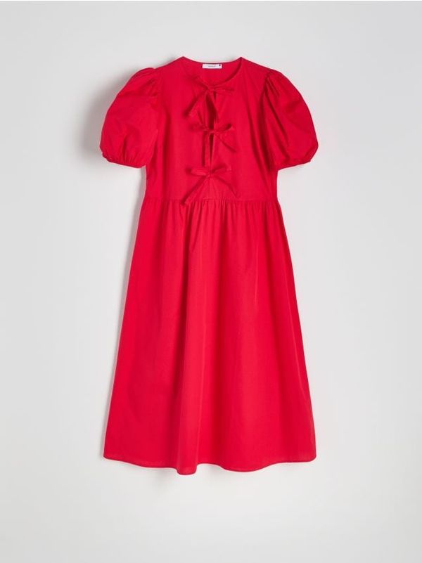 Reserved Reserved - Pamučna maxi haljina - crvena