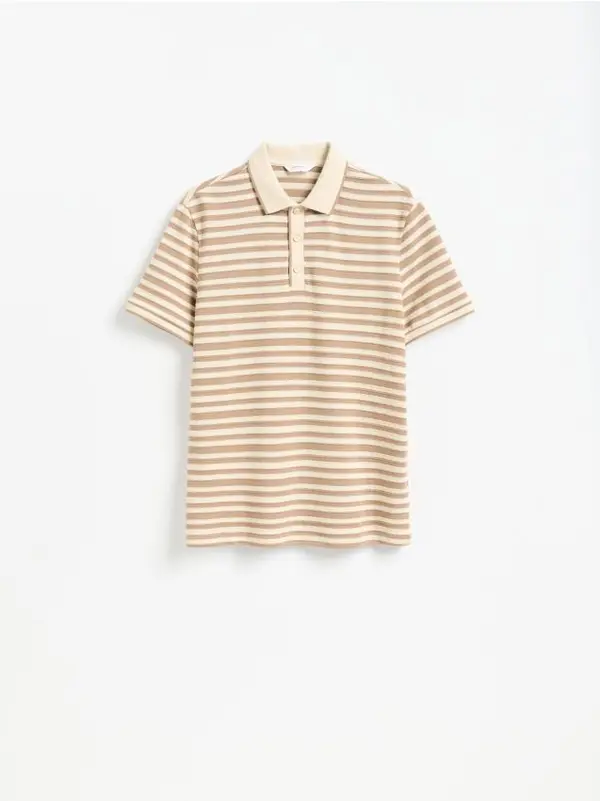 Reserved Reserved - Pamučna polo majica regular fit - šaren