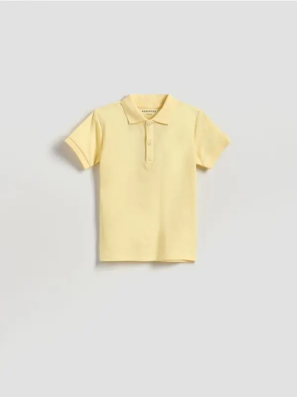 Reserved Reserved - Pamučna polo majica - svjetložuto