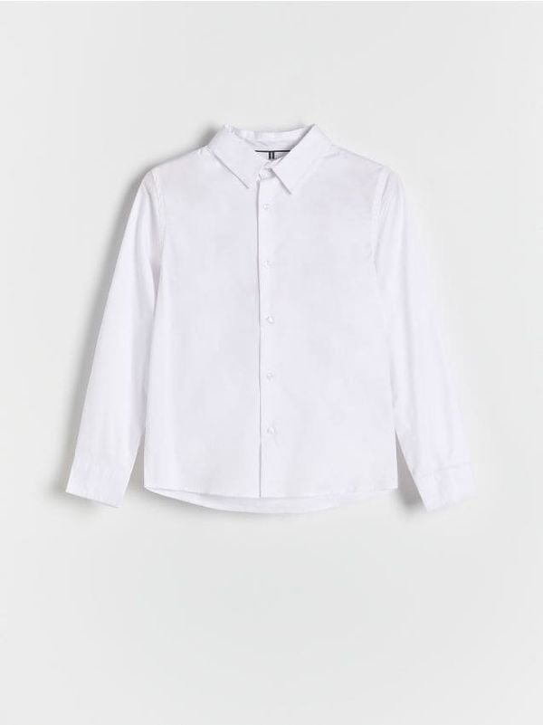 Reserved Reserved - Pamučna regular fit košulja - bijela