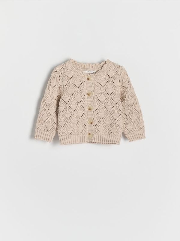 Reserved Reserved - Pamučna rupičasta vesta - bež