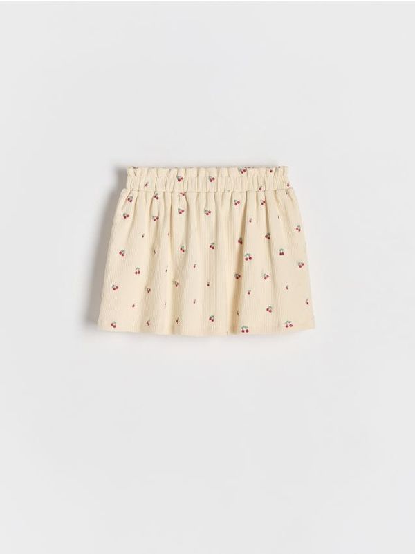 Reserved Reserved - Pamučna suknja - boja kože