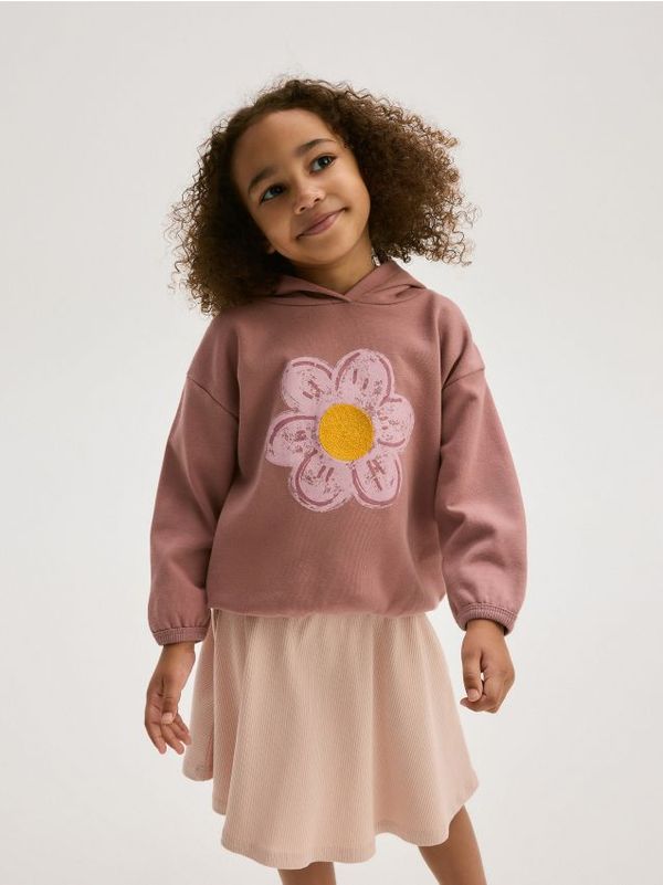 Reserved Reserved - Pamučna suknja - pastelnoružičasto