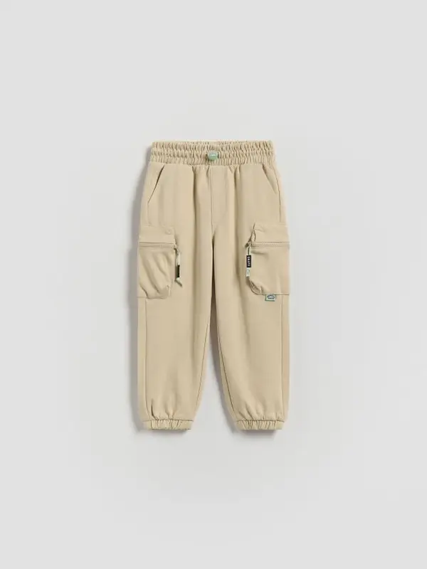 Reserved Reserved - Pamučne jogger hlače - bež