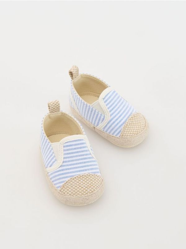 Reserved Reserved - Pamučne tenisice bez vezica - svjetloplavo