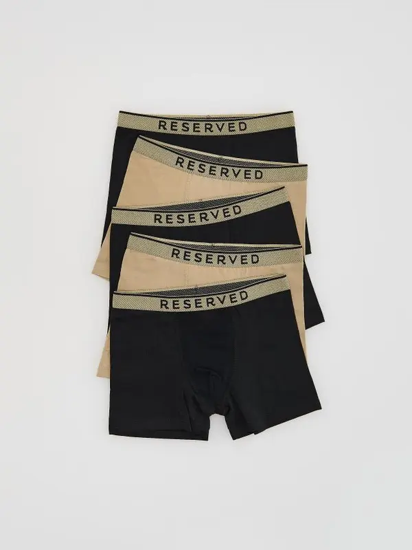 Reserved Reserved - Pamučni bokseri 5‑pak - boja kave