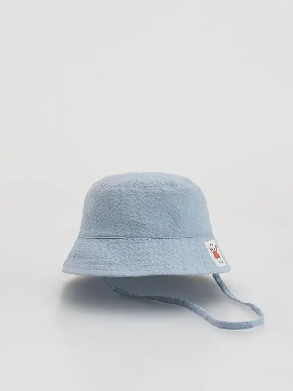 Reserved Reserved - Pamučni bucket šešir - bljedoplavo