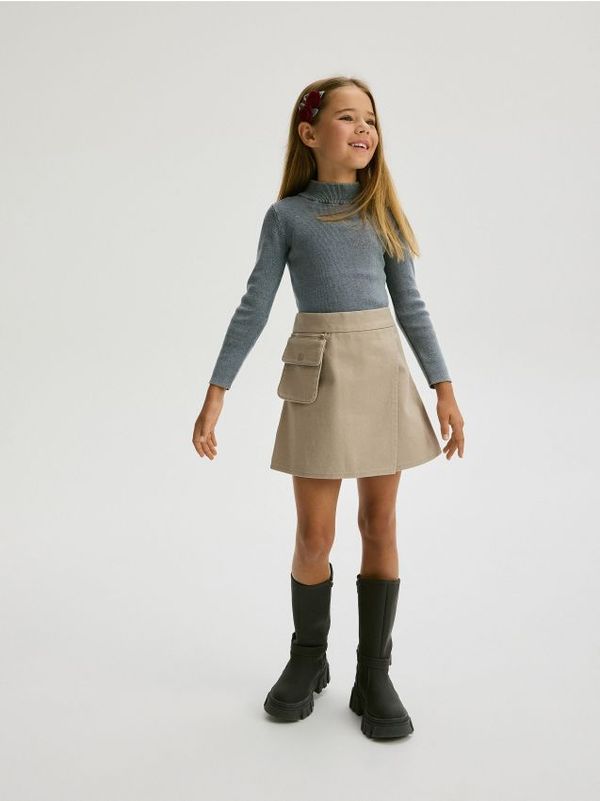 Reserved Reserved - Pamučni džemper - mornarsko plava