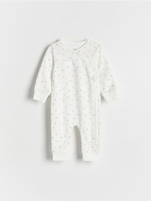 Reserved Reserved - Pamučni kombinezon - krem