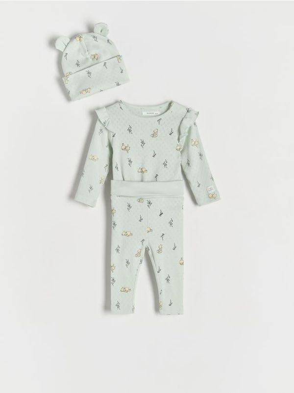 Reserved Reserved - Pamučni komplet Winnie the Pooh - svjetlozeleno