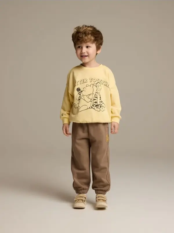Reserved Reserved - Pamučni komplet Winnie the Pooh - tamnosmeđe