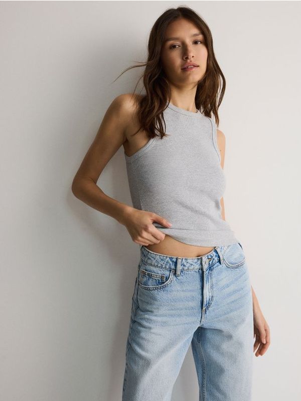 Reserved Reserved - Pamučni top - light grey