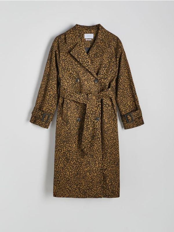 Reserved Reserved - Pamučni trenčkot s pojasom - šaren