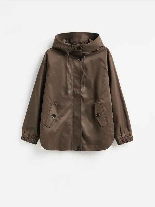 Reserved Reserved - Parka s kapuljačom - smeđesivo