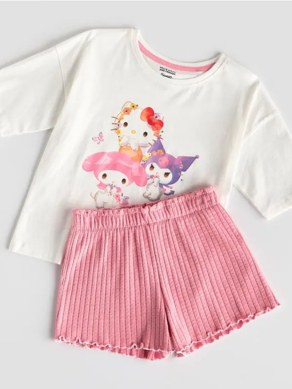 Reserved Reserved - Pidžama Hello Kitty i prijatelji - krem