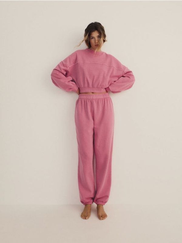 Reserved Reserved - Pidžama hlače - jarkoružičasto