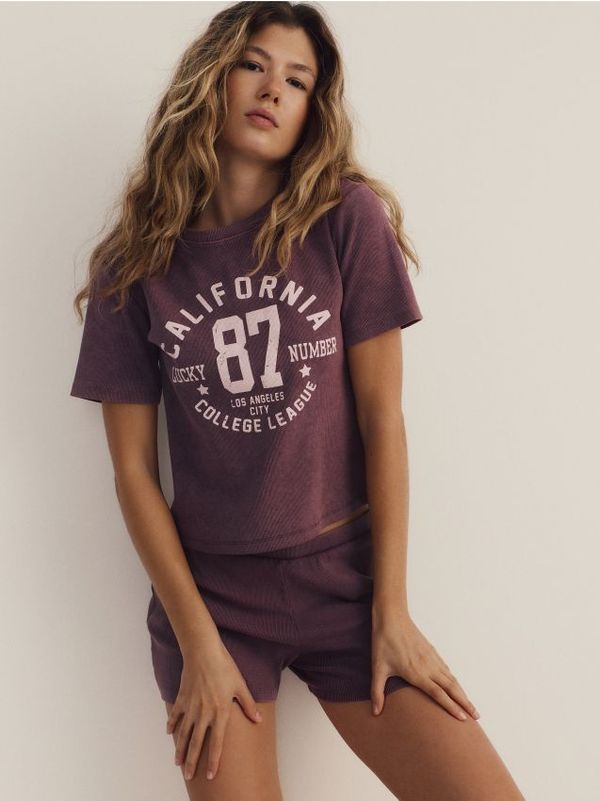 Reserved Reserved - Pidžama top - purpurna boja