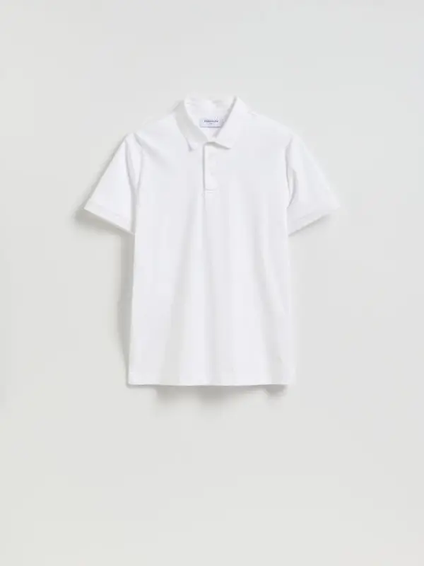 Reserved Reserved - Pima slim polo majica - bijela