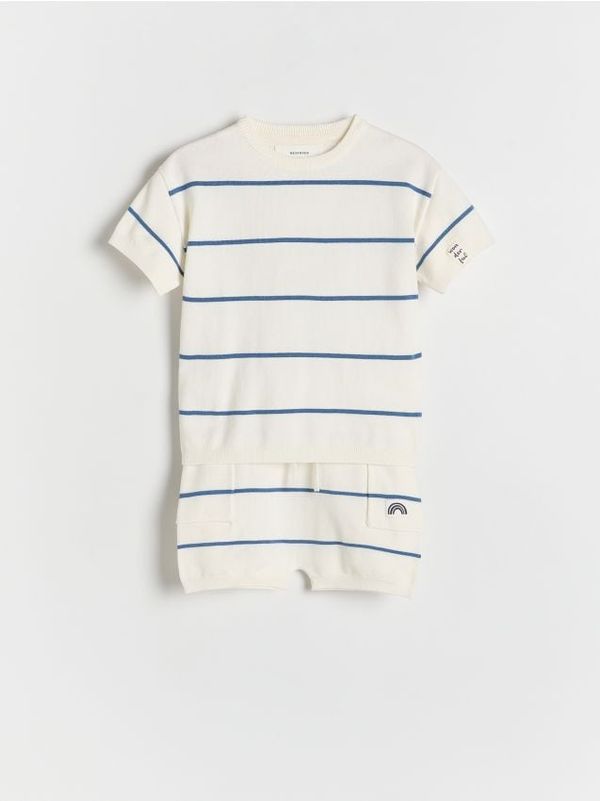 Reserved Reserved - Pleteni komplet s visokim udjelom viskoze - krem