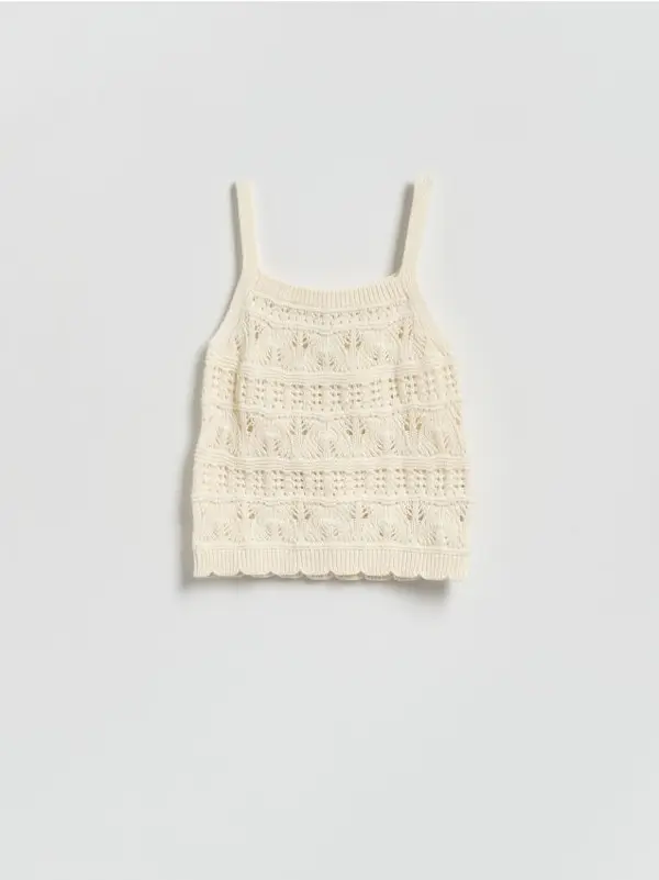 Reserved Reserved - Pleteni top - krem