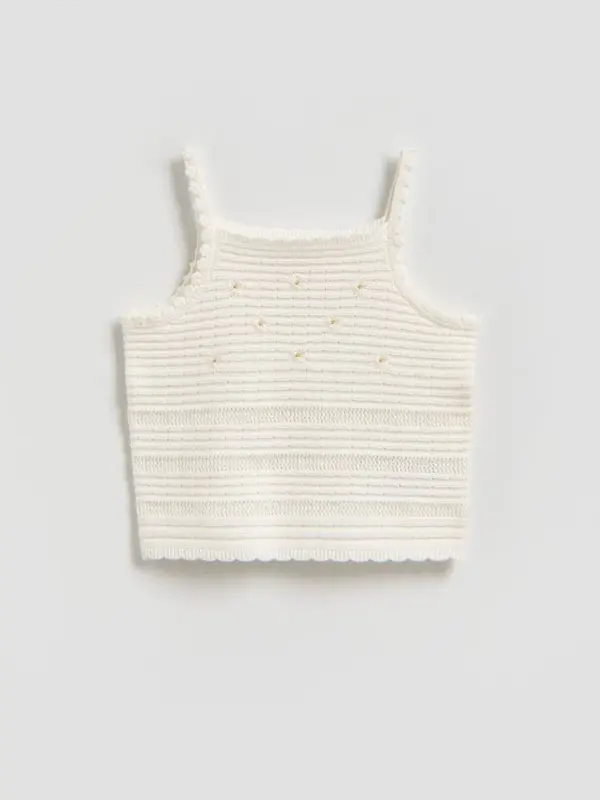 Reserved Reserved - Pleteni top - krem
