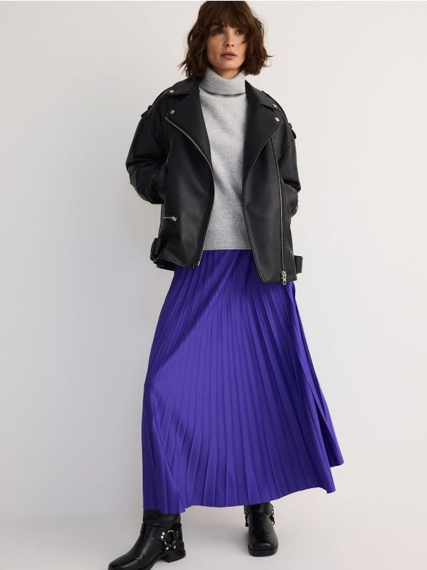 Reserved Reserved - Plisirana maxi suknja - indigo