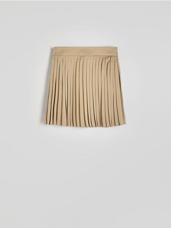 Reserved Reserved - Plisirana mini suknja - bež