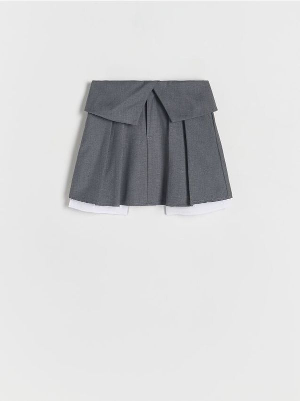 Reserved Reserved - Plisirana suknja - tamnosivo