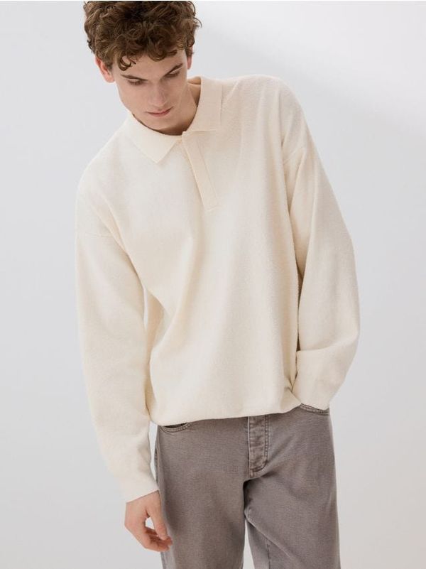 Reserved Reserved - Polo-džemper - krem