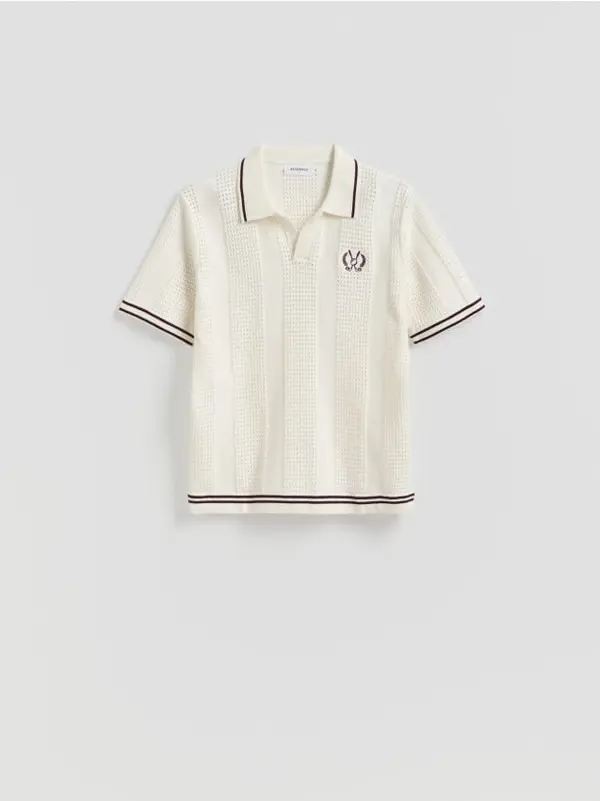 Reserved Reserved - Polo-džemper - krem