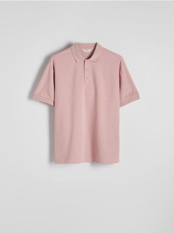 Reserved Reserved - Polo-majica boxy kroja - ružičasta