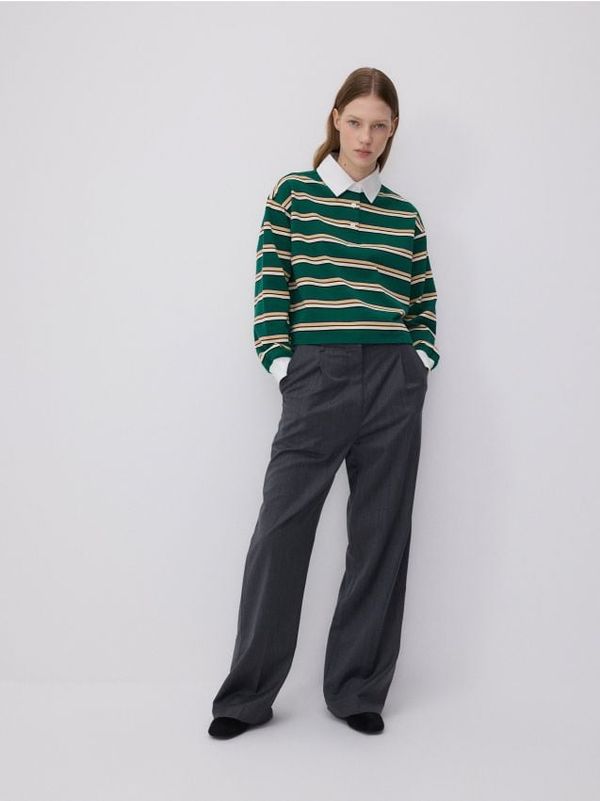 Reserved Reserved - Polo-majica dugih rukava - tamnozeleno