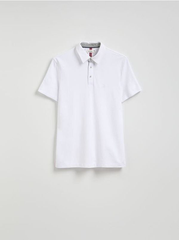 Reserved Reserved - Polo-majica s vezom - bijela