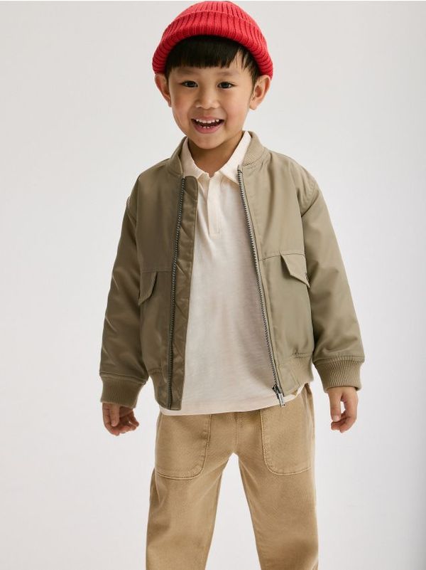 Reserved Reserved - Predimenzionirana bomber jakna - boja pšenice